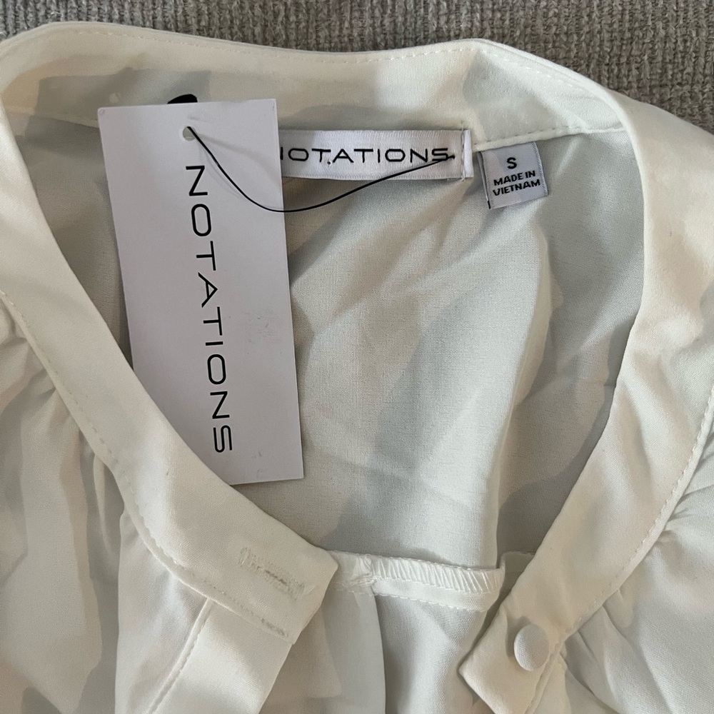 Notations Ivory Button-Up Blouse